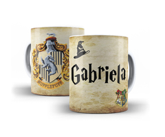 Caneca Branca com Nome Harry Potter 325ml Casas Grifinória, Lufa-Lufa, Corvinal, Sonserina Orathea - comprar online