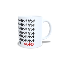 Caneca Ha Ha Ha Humor 325ml cerâmica Orathea - Personalize Canecas Azulejos e mais | Orathea Presentes