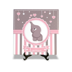 Quadro Azulejo Infantil Elefante Personalizado com o nome com suporte Orathea - comprar online