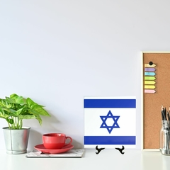 Quadro Azulejo Bandeira de Israel com suporte Orathea na internet