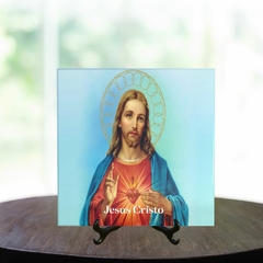 Quadro Azulejo Jesus Cristo Religioso com suporte Orathea - comprar online