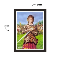 Quadro Religioso Joana D’Arc 21x30cm Moldura Preta marca Orathea - comprar online