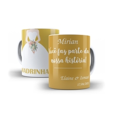 Caneca Personalizada Madrinha com nome 325ml em cerâmica Orathea - comprar online