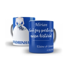 Caneca Personalizada Madrinha com nome 325ml em cerâmica Orathea - loja online