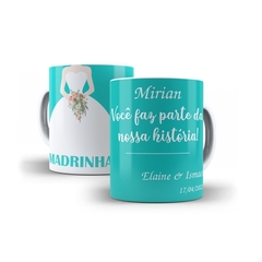 Imagem do Caneca Personalizada Madrinha com nome 325ml em cerâmica Orathea