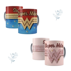 Caneca Super Mae 325ml em ceramica Decorativa Orathea 