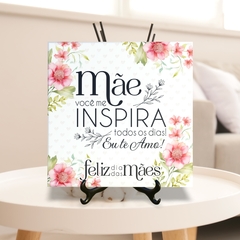 Quadro Azulejo Mãe Você me Inspira com suporte Orathea na internet