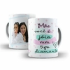 Caneca Mãe voce é Joia Rara 325ml em ceramica Orathea 