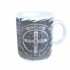 Caneca Medalha de São Bento Religioso em cerâmica 325ml Orathea - Personalize Canecas Azulejos e mais | Orathea Presentes