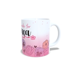 Caneca Por onde for Floresça 325ml em cerâmica Orathea - Personalize Canecas Azulejos e mais | Orathea Presentes