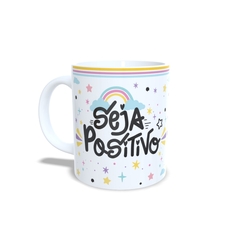 Caneca Seja Positivo 325ml em cerâmica Orathea - comprar online