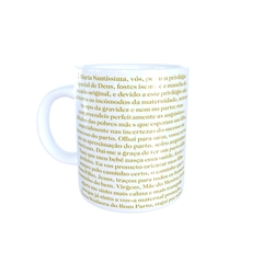 Caneca Nossa Senhora do Bom Parto Religioso em cerâmica 325ml Orathea - comprar online