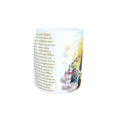 Caneca Nossa Senhora do Bom Parto Religioso em cerâmica 325ml Orathea na internet