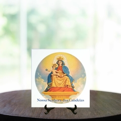 Quadro Azulejo Nossa Senhora das Candeias Religioso com suporte Orathea - comprar online