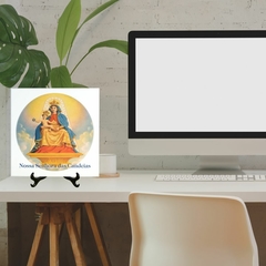 Quadro Azulejo Nossa Senhora das Candeias Religioso com suporte Orathea - Personalize Canecas Azulejos e mais | Orathea Presentes