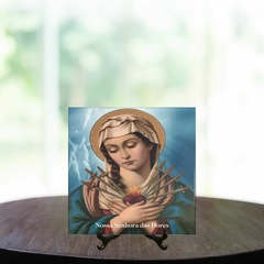 Quadro Azulejo Nossa Senhora das Dores Religioso com suporte Orathea - comprar online