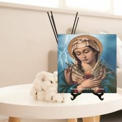 Quadro Azulejo Nossa Senhora das Dores Religioso com suporte Orathea na internet