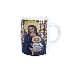 Caneca Nossa Senhora dos Aflitos Religioso em cerâmica 325ml Orathea - Personalize Canecas Azulejos e mais | Orathea Presentes