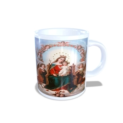 Caneca Nossa Senhora dos Anjos Religioso em cerâmica 325ml Orathea - Personalize Canecas Azulejos e mais | Orathea Presentes