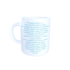 Caneca Nossa Senhora de Lourdes Religioso em cerâmica 325ml Orathea - comprar online