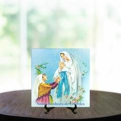 Quadro Azulejo Nossa Senhora de Lourdes Religioso com suporte Orathea - comprar online