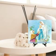 Quadro Azulejo Nossa Senhora de Lourdes Religioso com suporte Orathea na internet