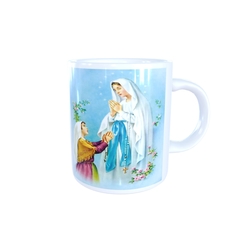 Caneca Nossa Senhora de Lourdes Religioso em cerâmica 325ml Orathea - Personalize Canecas Azulejos e mais | Orathea Presentes