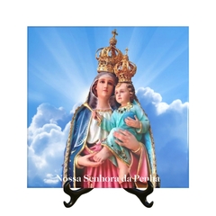 Quadro Azulejo Nossa Senhora da Penha Religioso com suporte Orathea