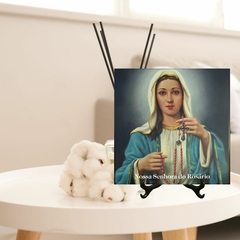 Quadro Azulejo Nossa Senhora do Rosário Religioso com suporte Orathea na internet