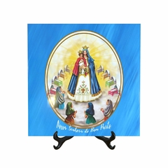 Quadro Azulejo Nossa Senhora do Bom Parto com suporte Orathea