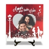 Quadro Azulejo Amor para Toda a Vida Personalizado com foto com suporte Orathea