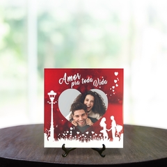 Quadro Azulejo Amor para Toda a Vida Personalizado com foto com suporte Orathea - comprar online