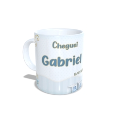 Caneca Cheguei personalizado com nome 325ml em cerâmica Orathea - loja online