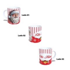 Caneca Feliz Natal para personalizar o nome 325ml Orathea - Personalize Canecas Azulejos e mais | Orathea Presentes