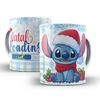 Caneca de Natal com o Stitch em cerâmica branca 325ml Orathea