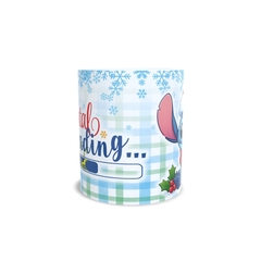 Caneca de Natal com o Stitch em cerâmica branca 325ml Orathea na internet