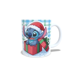 Caneca o Significado do Natal com o Stitch em cerâmica branca 325ml Orathea - Personalize Canecas Azulejos e mais | Orathea Presentes