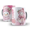 Caneca Natal Boneco de Neve 325ml em ceramica Orathea 