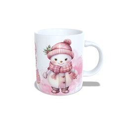 Caneca Natal Boneco de Neve 325ml em cerâmica Orathea - Personalize Canecas Azulejos e mais | Orathea Presentes