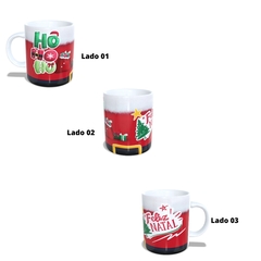 Caneca Feliz Natal Hô Hô Hô 325ml em cerâmica Orathea - loja online