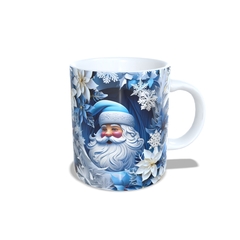 Caneca Feliz Natal Papai Noel 325ml em cerâmica Modelo 2 Orathea - Personalize Canecas Azulejos e mais | Orathea Presentes