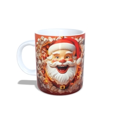 Caneca Feliz Natal Papai Noel 325ml em cerâmica Orathea - comprar online