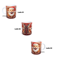 Caneca Feliz Natal Papai Noel 325ml em cerâmica Orathea - loja online