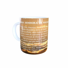 Caneca Nossa Senhora de Nazaré Religioso em cerâmica 325ml Orathea - comprar online