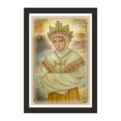 Quadro Religioso Nossa Sra da Salette 21x30cm Moldura Preta marca Orathea