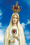 Quadro Nossa Senhora de Fatima Placa MDF 20x27cm Decorativo  Orathea