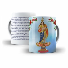 Caneca Nossa Senhora da Abadia Religioso em ceramica 325ml Orathea