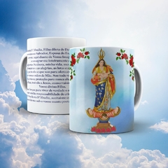 Caneca Nossa Senhora da Abadia Religioso em cerâmica 325ml Orathea - Personalize Canecas Azulejos e mais | Orathea Presentes