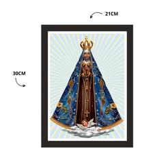 Quadro Religioso Nossa Sra. Aparecida 21x30cm Moldura Preta marca Orathea - comprar online