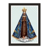 Quadro Religioso Nossa Sra Aparecida 21x30cm Moldura Preta marca Orathea